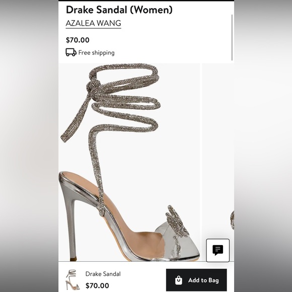 Azalea wang diamond bow silver heels - Picture 2 of 7